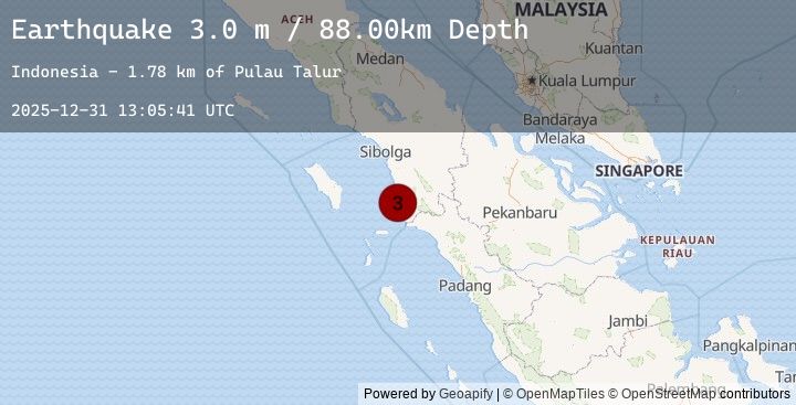 Map of NORTHERN SUMATRA, INDONESIA