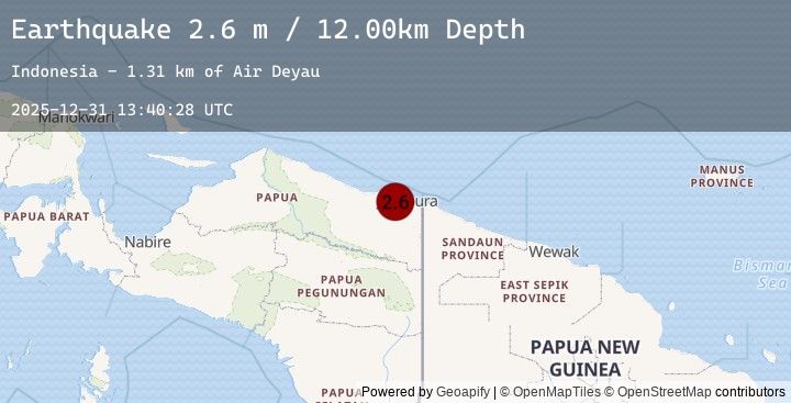 Map of NEAR N COAST OF PAPUA, INDONESIA