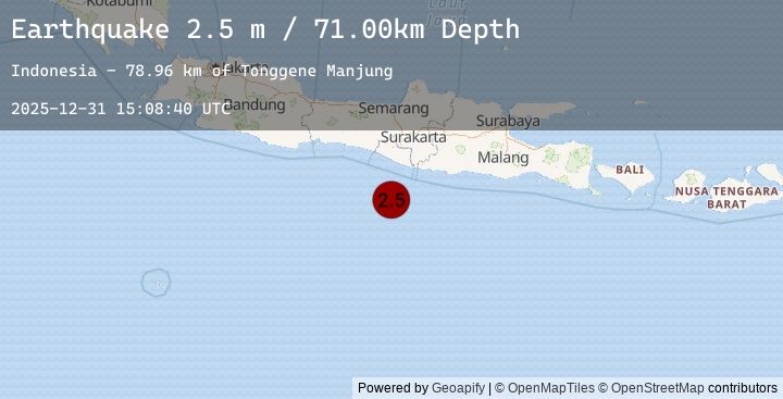 Map of JAVA, INDONESIA
