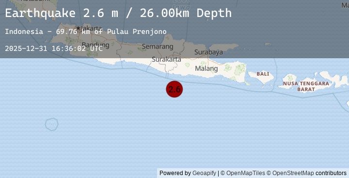 Map of JAVA, INDONESIA