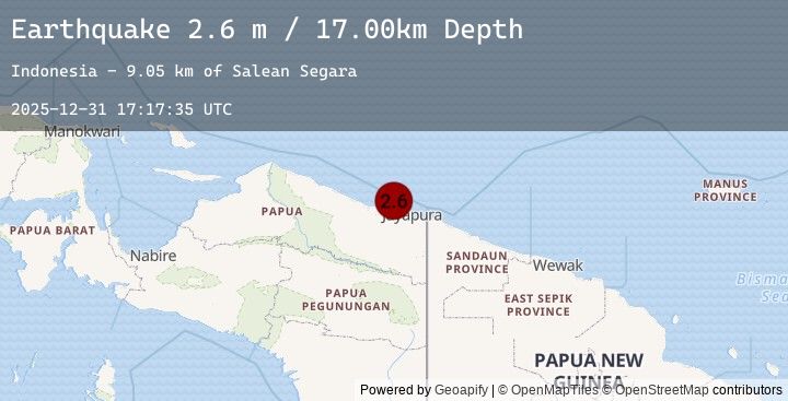 Map of NEAR N COAST OF PAPUA, INDONESIA