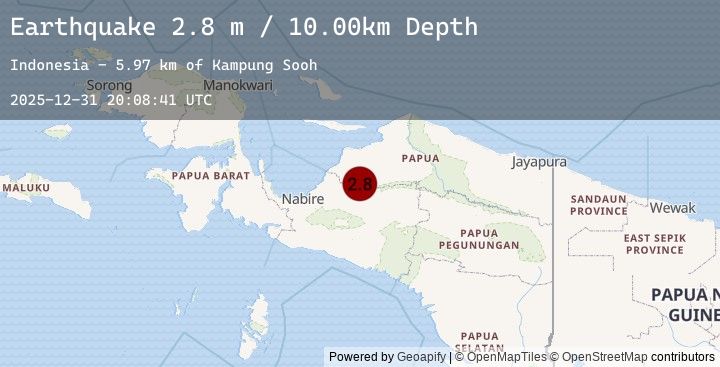 Map of PAPUA, INDONESIA