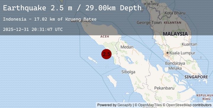 Map of NORTHERN SUMATRA, INDONESIA
