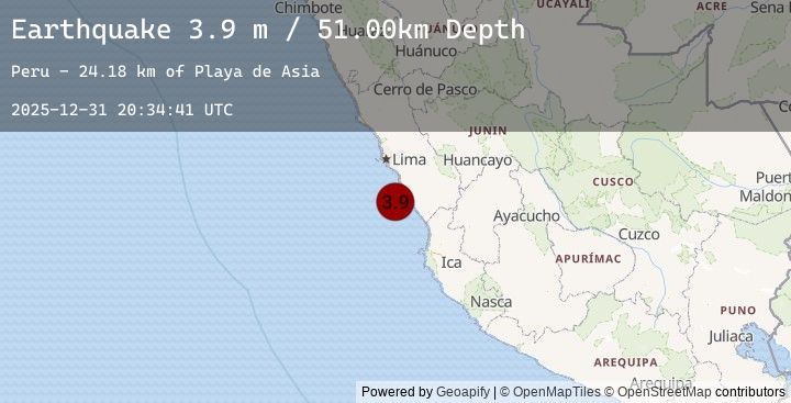 Map of NEAR COAST OF CENTRAL PERU