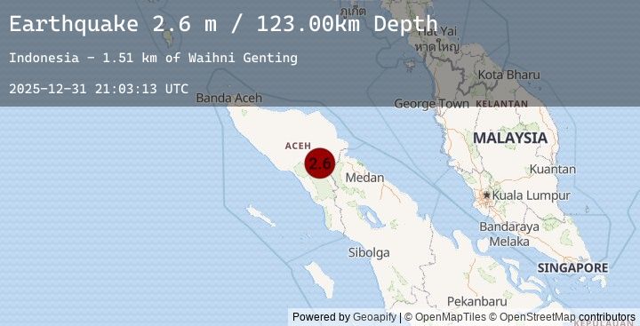 Map of NORTHERN SUMATRA, INDONESIA