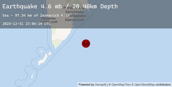 Map of OFF EAST COAST OF KAMCHATKA