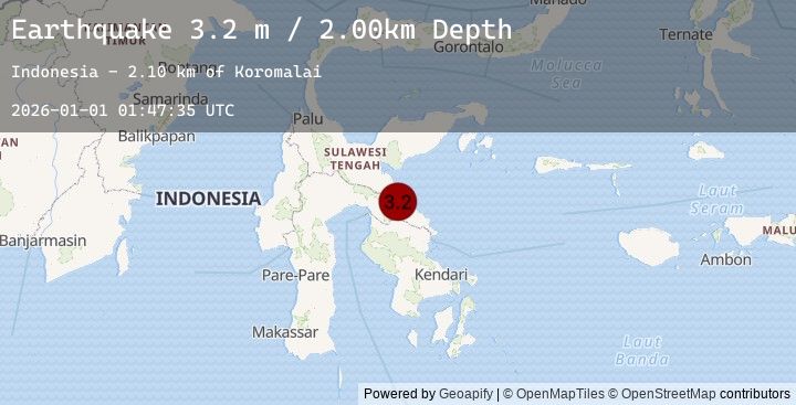 Map of SULAWESI, INDONESIA