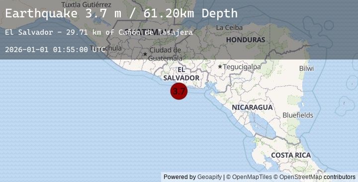 Map of OFFSHORE EL SALVADOR