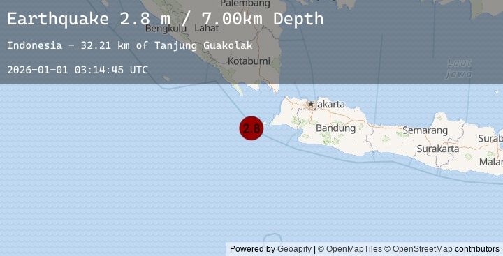 Map of SUNDA STRAIT, INDONESIA