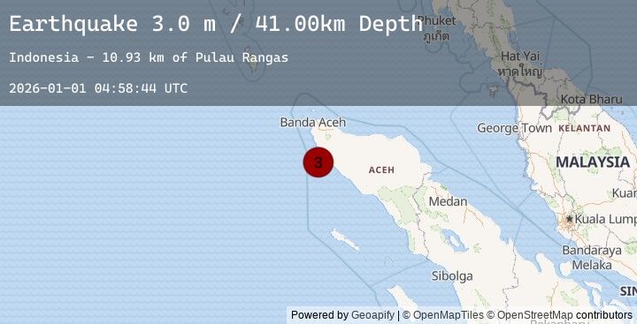 Map of NORTHERN SUMATRA, INDONESIA