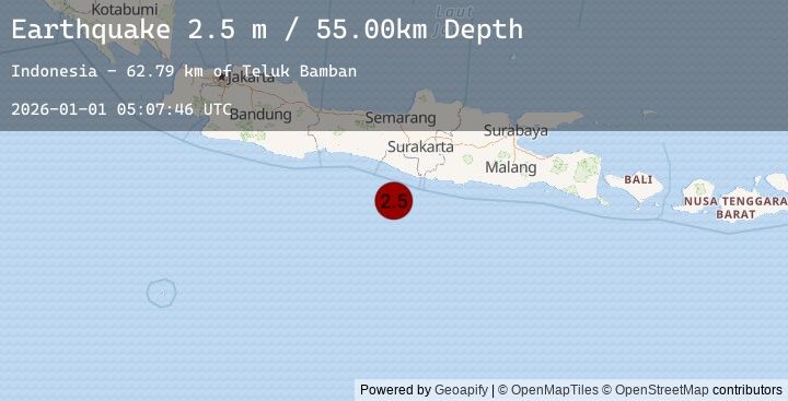 Map of JAVA, INDONESIA