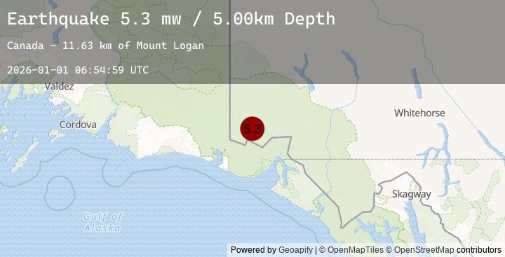 Map of SOUTHERN YUKON TERRITORY, CANADA
