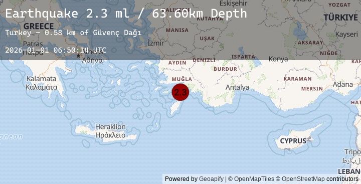 Map of DODECANESE IS.-TURKEY BORDER REG