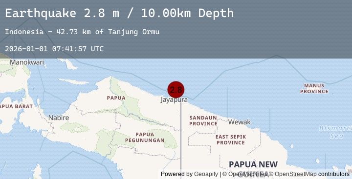 Map of NEAR N COAST OF PAPUA, INDONESIA