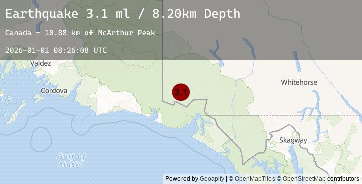 Map of SOUTHERN YUKON TERRITORY, CANADA