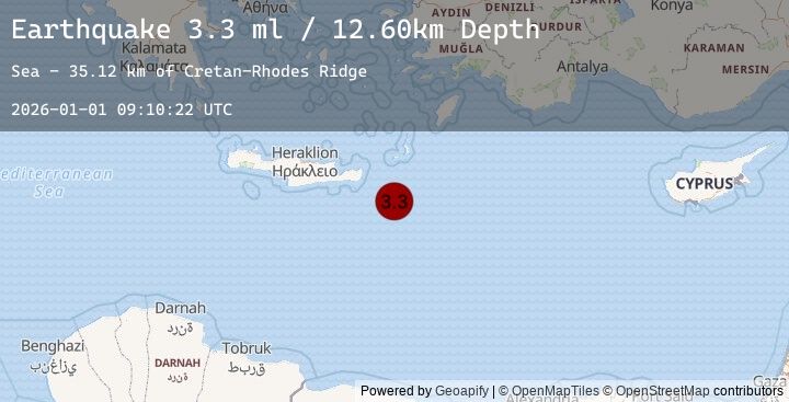 Map of CRETE, GREECE
