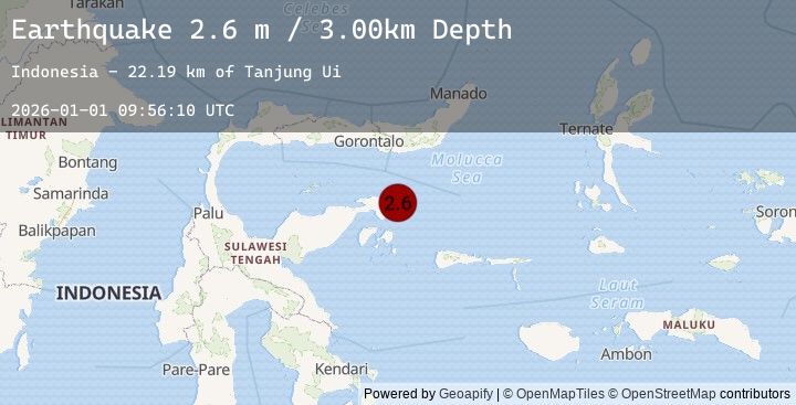 Map of SULAWESI, INDONESIA