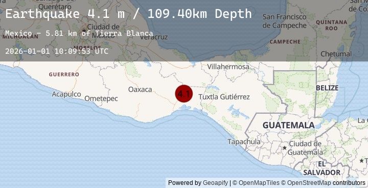 Map of OAXACA, MEXICO