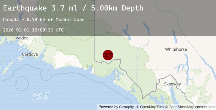 Map of SOUTHERN YUKON TERRITORY, CANADA
