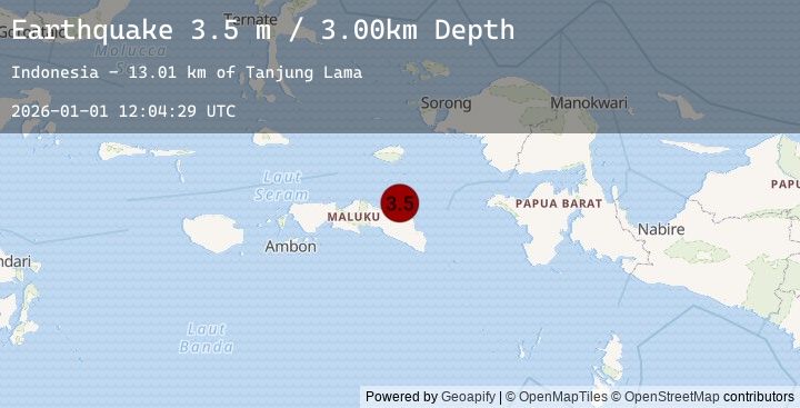 Map of CERAM SEA, INDONESIA