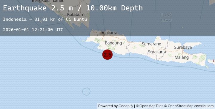 Map of JAVA, INDONESIA