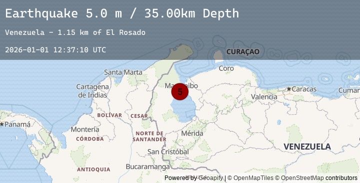 Map of ZULIA, VENEZUELA