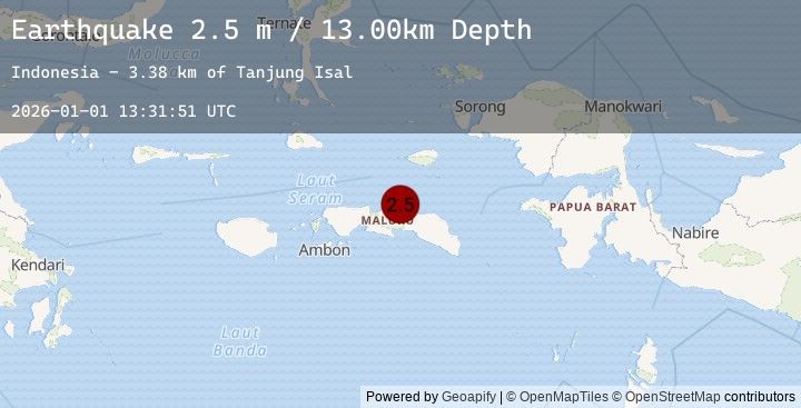Map of SERAM, INDONESIA