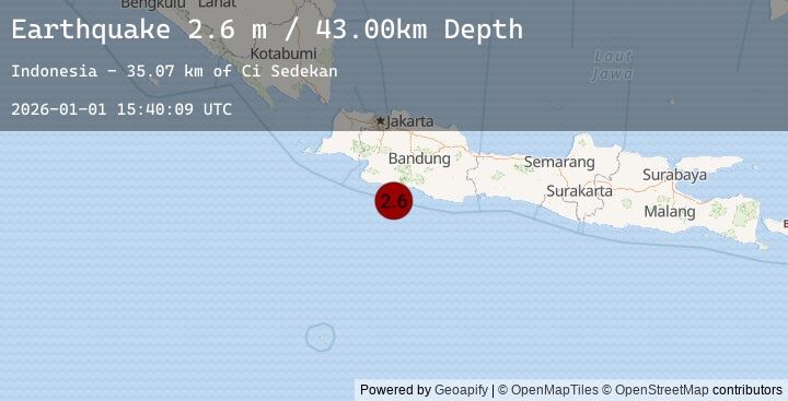 Map of JAVA, INDONESIA