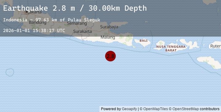 Map of SOUTH OF JAVA, INDONESIA