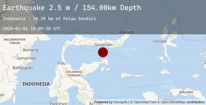 Map of SULAWESI, INDONESIA