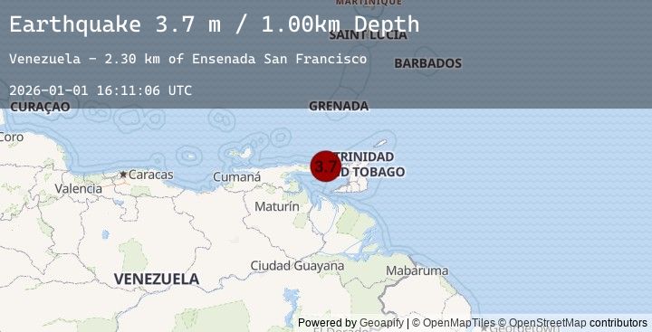 Map of SUCRE, VENEZUELA