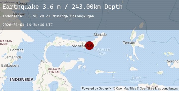 Map of MINAHASA, SULAWESI, INDONESIA