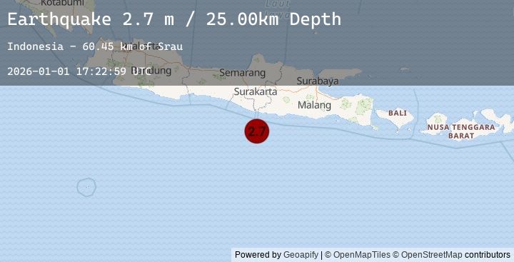 Map of JAVA, INDONESIA
