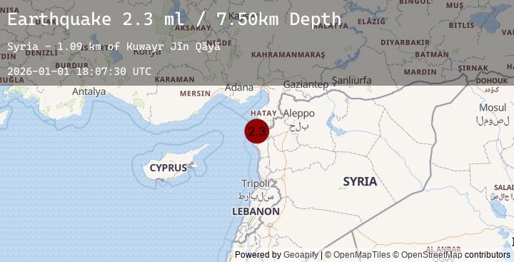 Map of NEAR THE COAST OF SYRIA