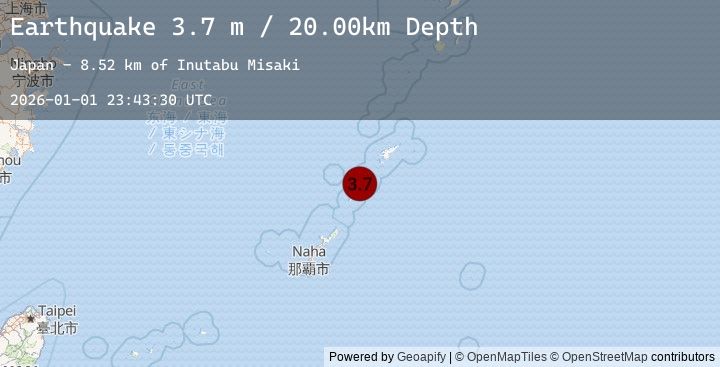 Map of RYUKYU ISLANDS, JAPAN