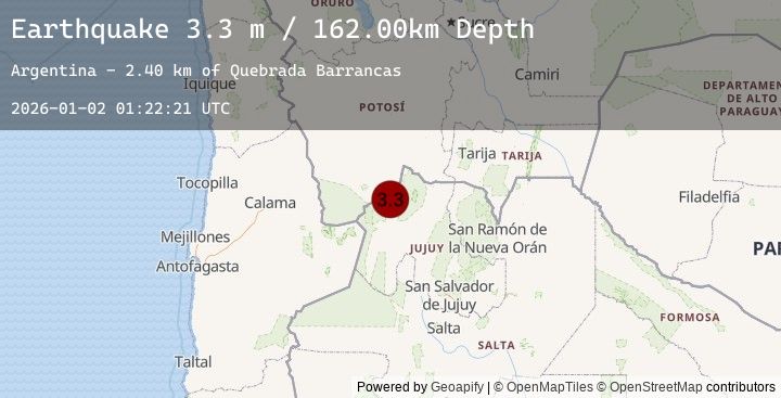 Map of JUJUY, ARGENTINA
