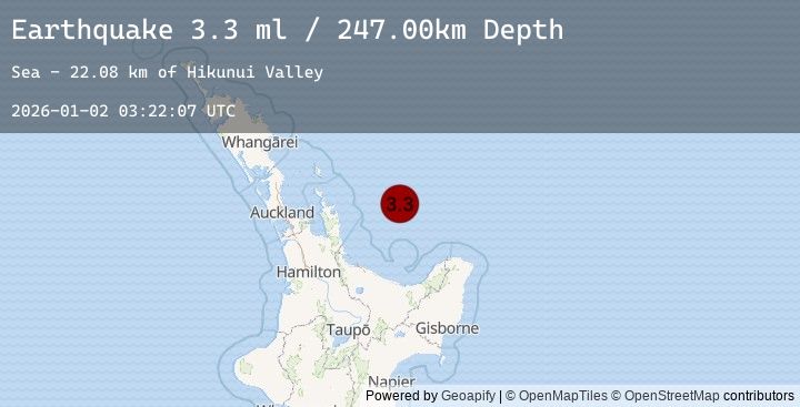 Map of OFF E. COAST OF N. ISLAND, N.Z.