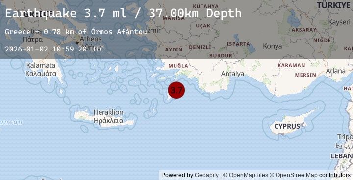 Map of DODECANESE IS.-TURKEY BORDER REG