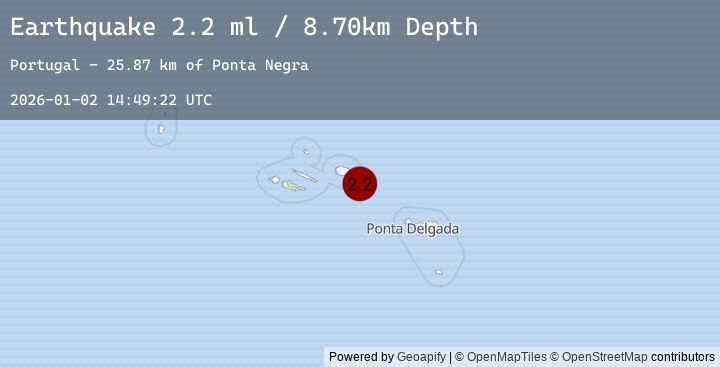 Map of AZORES ISLANDS, PORTUGAL