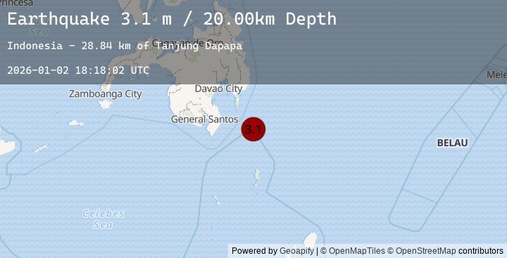 Map of MINDANAO, PHILIPPINES