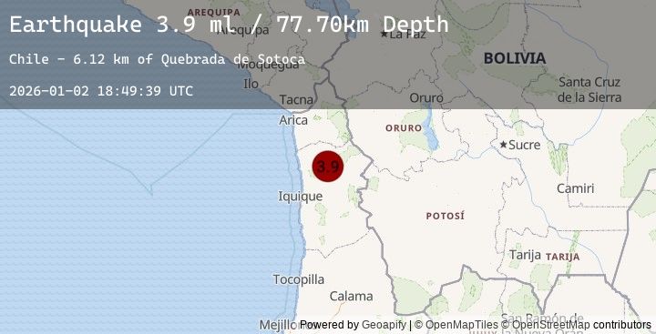 Map of TARAPACA, CHILE