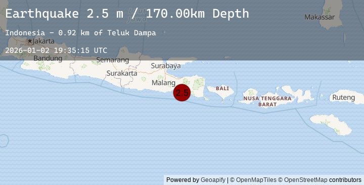 Map of JAVA, INDONESIA