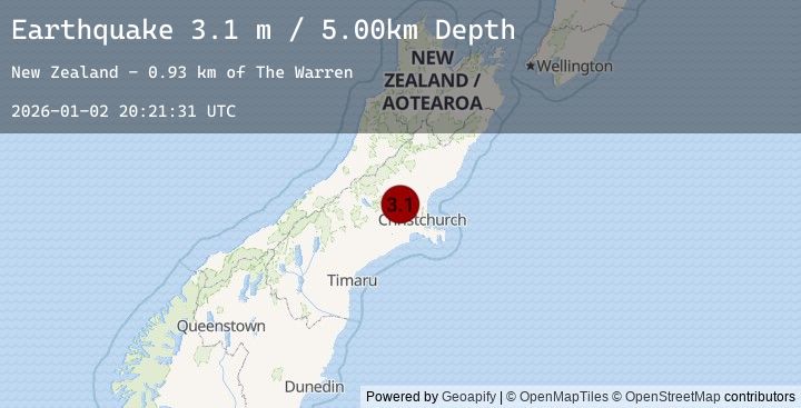 Map of SOUTH ISLAND OF NEW ZEALAND