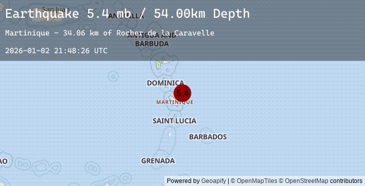 Map of MARTINIQUE REGION, WINDWARD ISL.