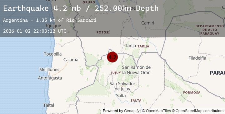 Map of JUJUY, ARGENTINA