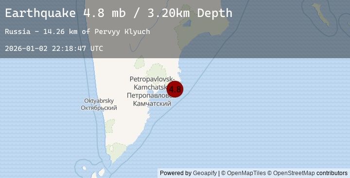 Map of NEAR EAST COAST OF KAMCHATKA