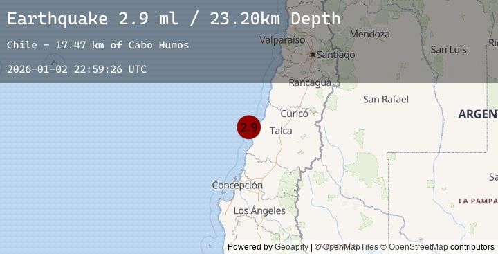 Map of OFFSHORE MAULE, CHILE