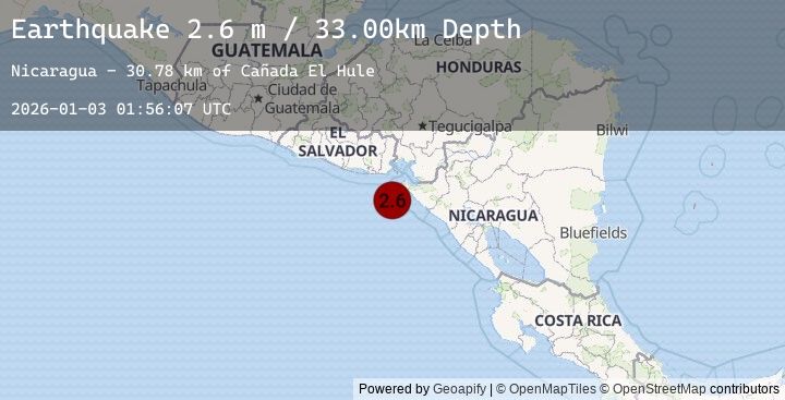 Map of NEAR COAST OF NICARAGUA