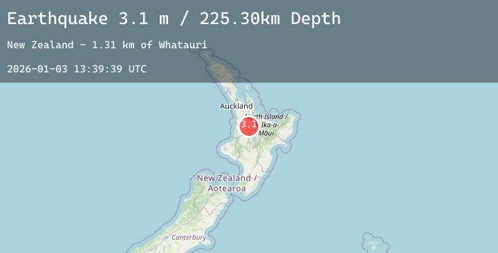 Map of NORTH ISLAND OF NEW ZEALAND