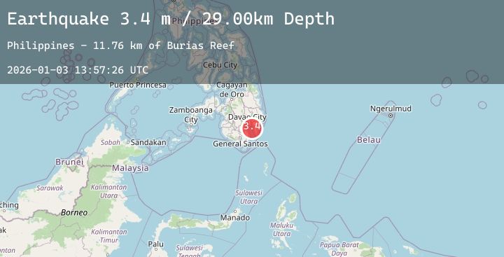 Map of MINDANAO, PHILIPPINES